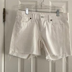 MADEWELL WHITE DENIM SHORTS SIZE 27